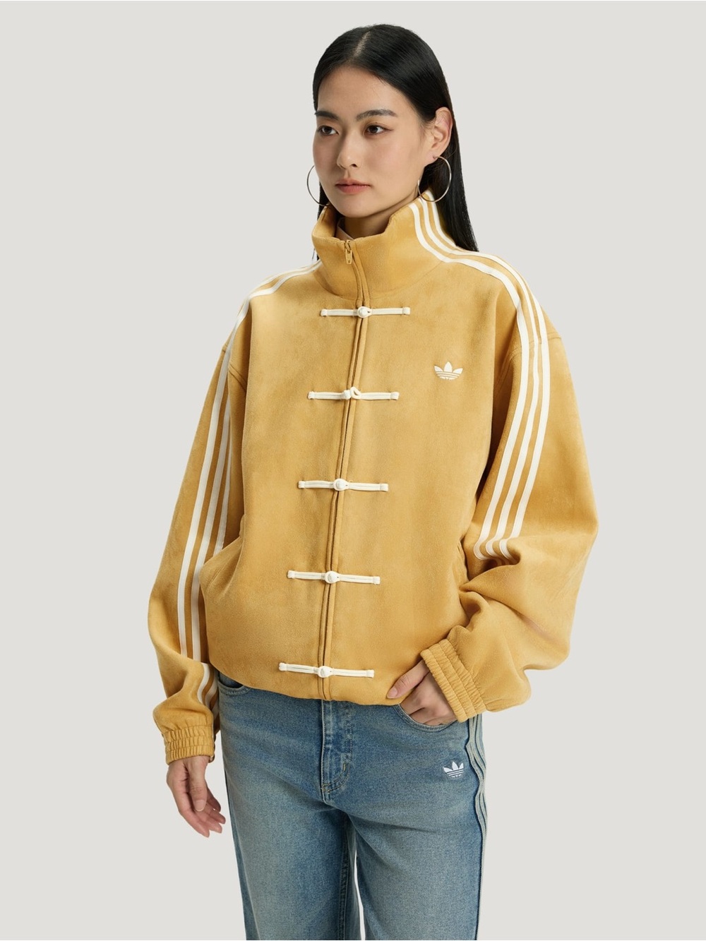 NWT - Adidas Chinese New Year 2026, Zip Jacket, Color: Oatmeal, Size: 2XS